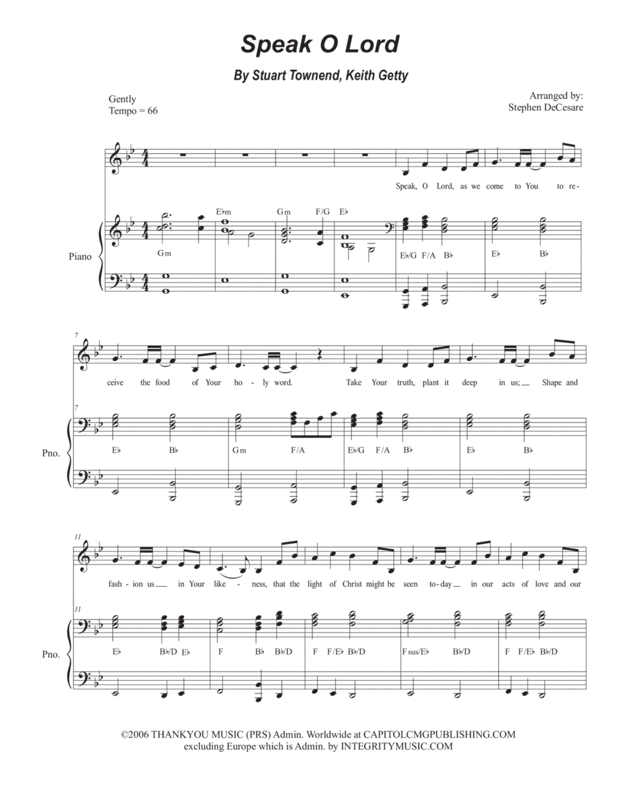 Speak O Lord (arr. Stephen DeCesare)