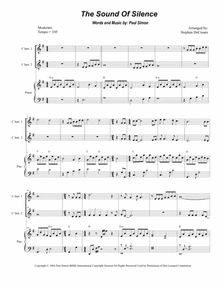 The Sound Of Silence (arr. Stephen DeCesare)