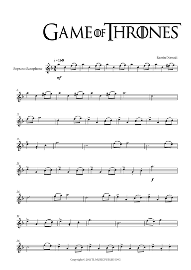 Game Of Thrones (arr. Cadenza Editions)