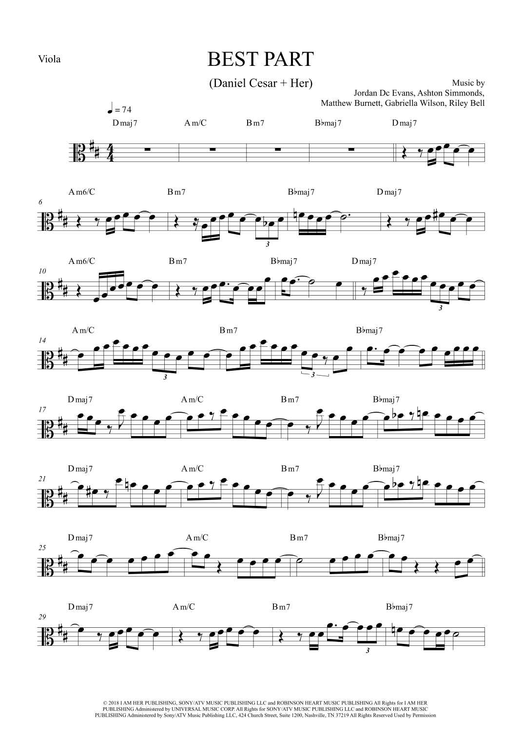 Best Part (arr. The Sheet Music Library)