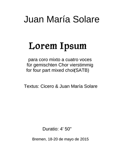 Lorem Ipsum [mixed choir]