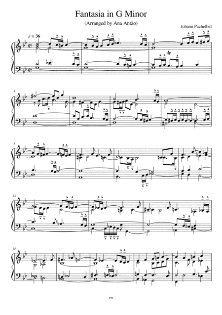 J. Pachelbel Fantasia in G Minor (arr. Ana Antão)