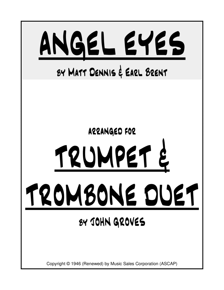 Angel Eyes (arr. John Groves)