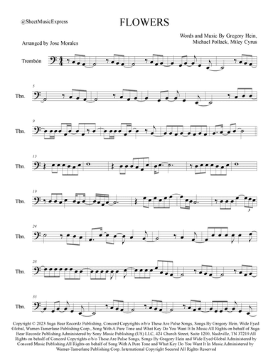 Flowers (arr. Sheet Music Express)