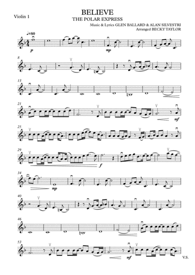 Believe (arr. Becky Taylor)