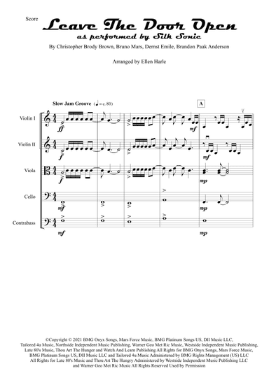 Leave The Door Open (arr. Ellen Harle)