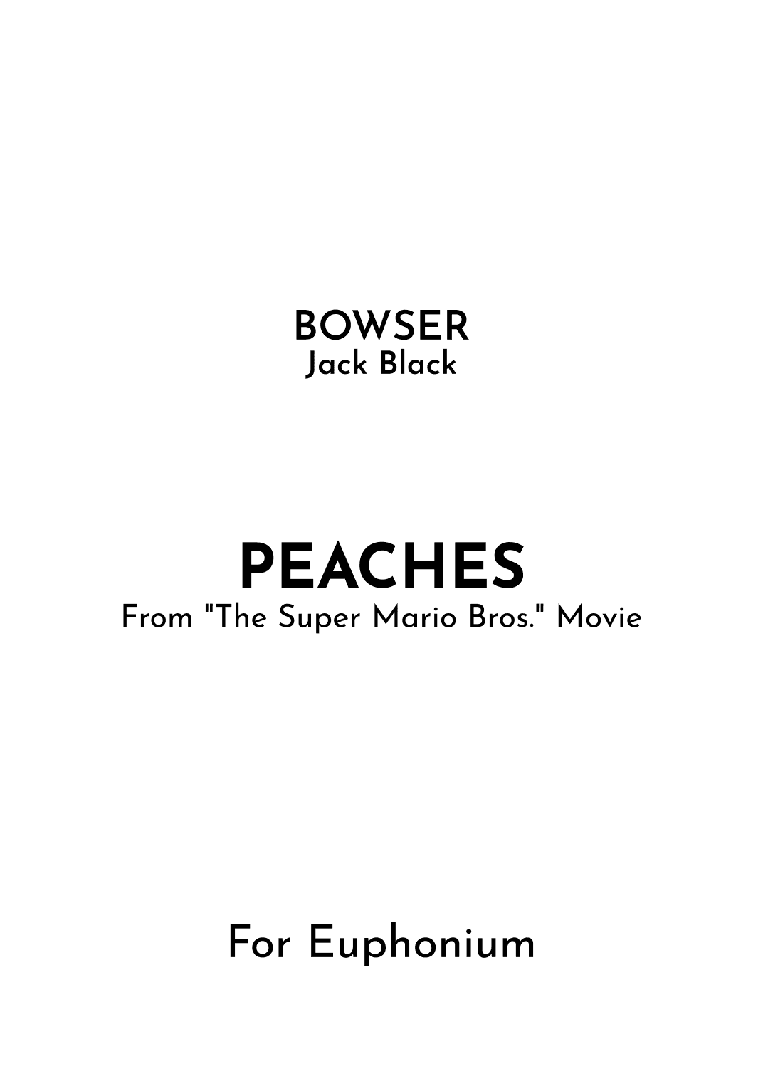 Peaches (arr. Jireh J.)