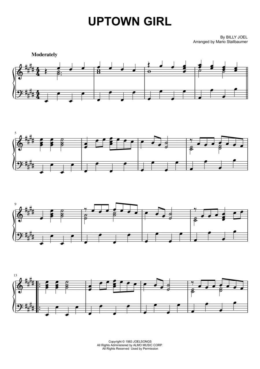 Uptown Girl (arr. Mario Stallbaumer)