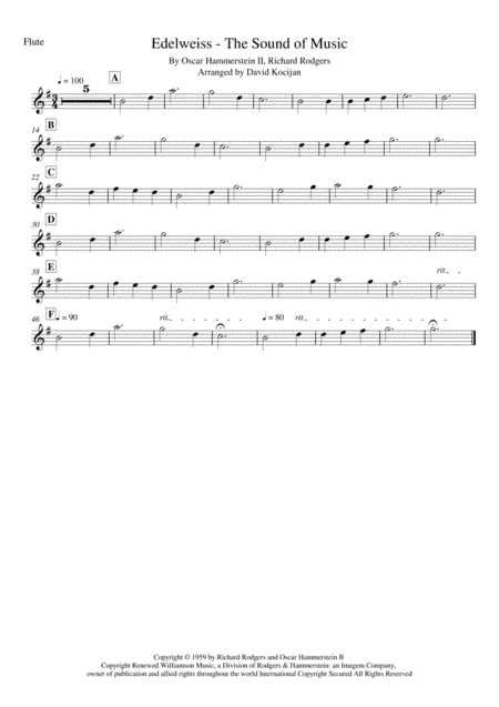 Edelweiss (arr. David Kocijan)