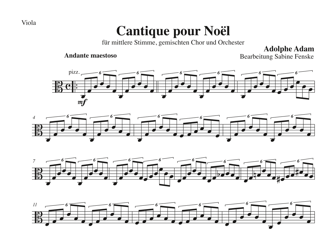 Cantique pour Noël (arr. Sabine Fenske)