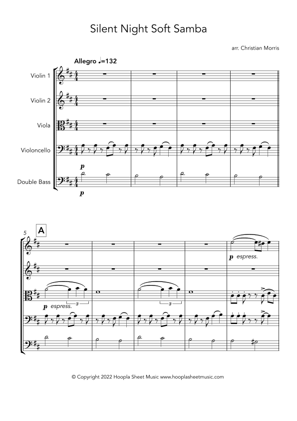 Silent Night Soft Samba (arr. Christian Morris)