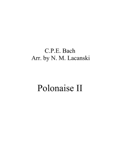 Polonaise II (arr. Nick Lacanski)