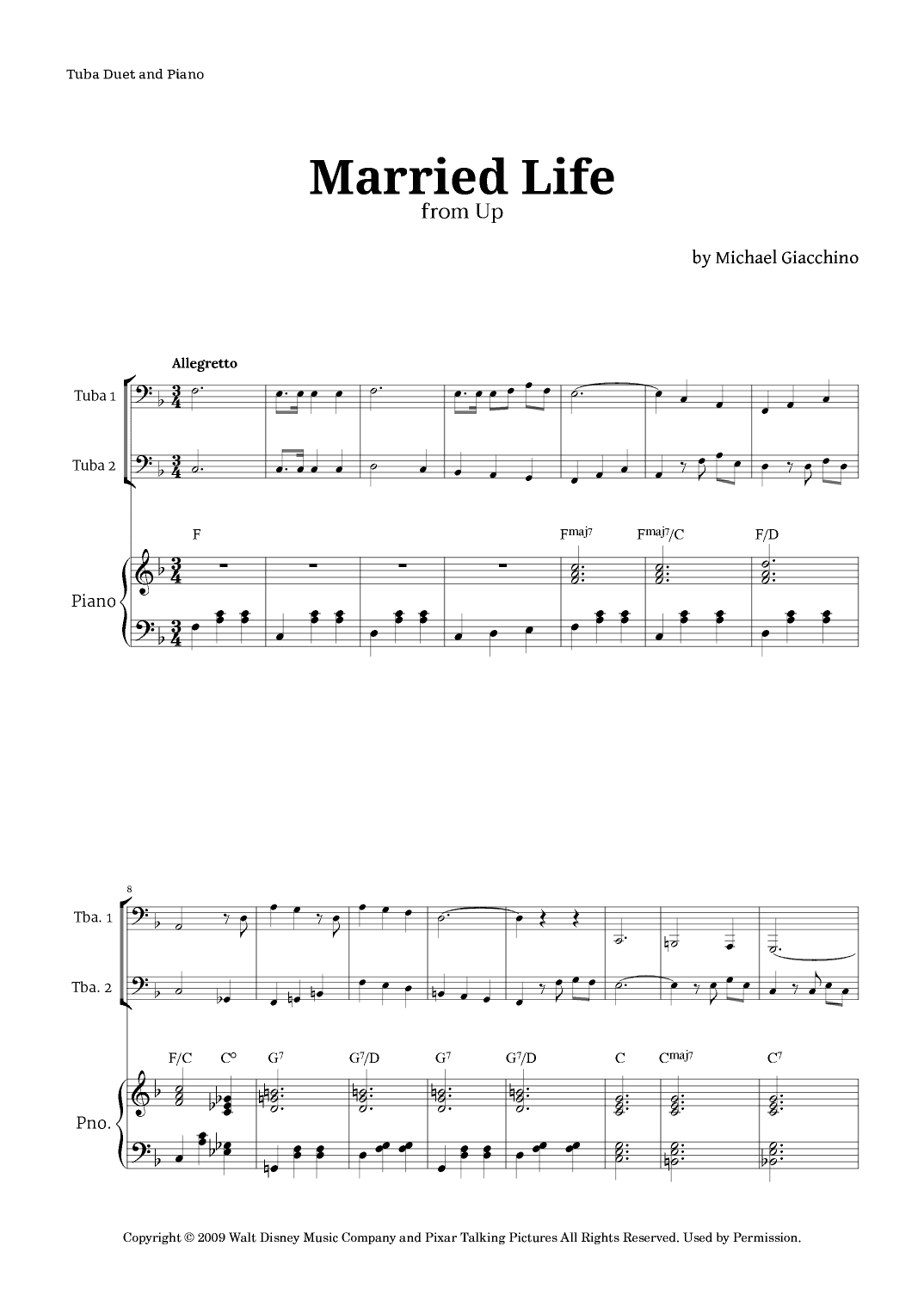 Married Life (arr. Langanho)