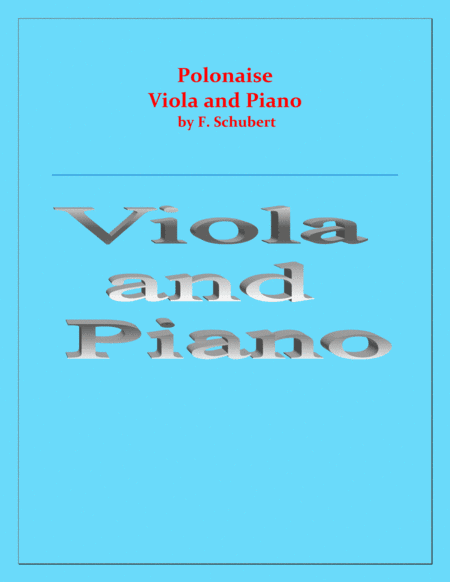 Polonaise - F. Schubert - For Viola and Piano - Intermediate (arr. Raymond Fenech)