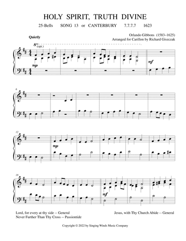 25B. Holy Spirit, Truth Divine (SONG 13) (arr. Richard Giszczak)