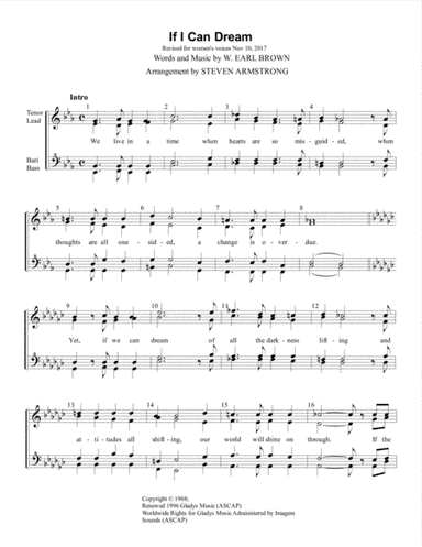 If I Can Dream (arr. Steven Armstrong)