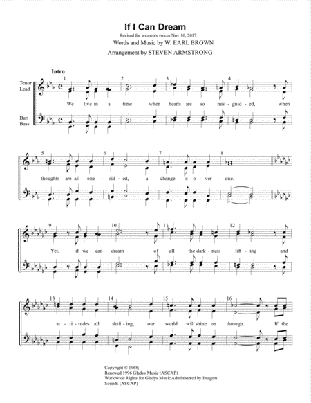 If I Can Dream (arr. Steven Armstrong)