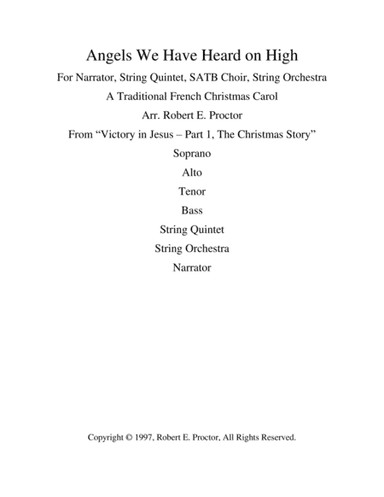 Angels We Have Heard on High - Victory In Jesus - Part 1, the Christmas Story (arr. Robert E. Proctor)