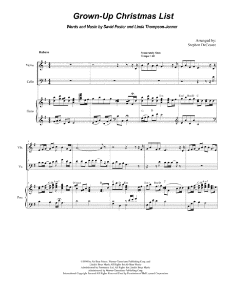 Grown-Up Christmas List (arr. Stephen DeCesare)