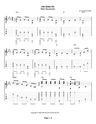 Life Goes On (arr. Steven King)