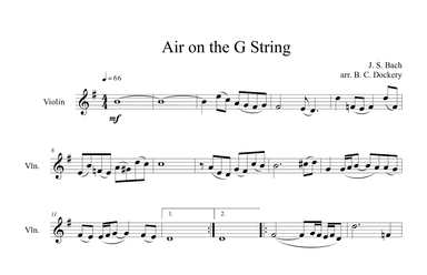 Air on the G String (Violin Solo) (arr. B. C. Dockery)