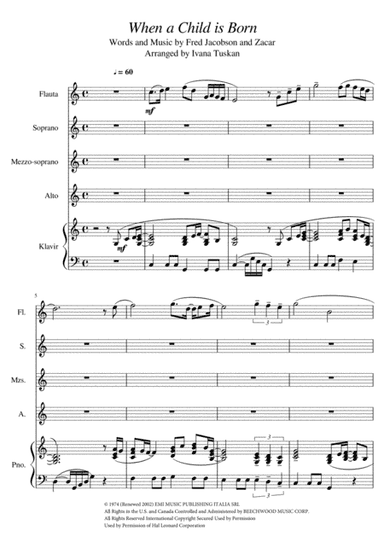 When A Child Is Born (arr. Ivana Tuskan)