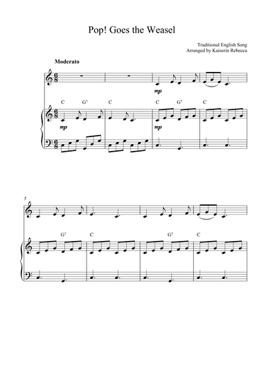 Pop! Goes the Weasel (arr. Kaiserin Rebecca)