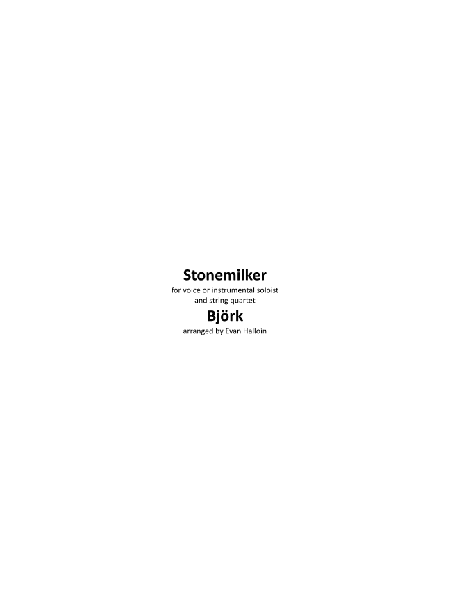 Stonemilker (arr. Evan Halloin)