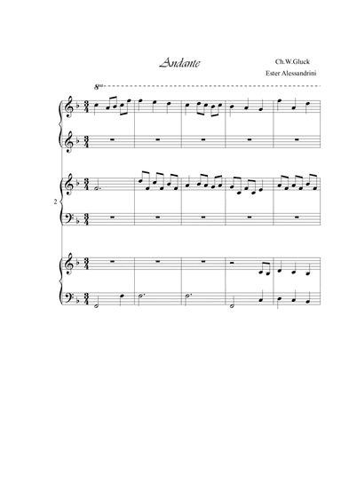 Andante. Piano 6 hands (arr. Ester Alessandrini)