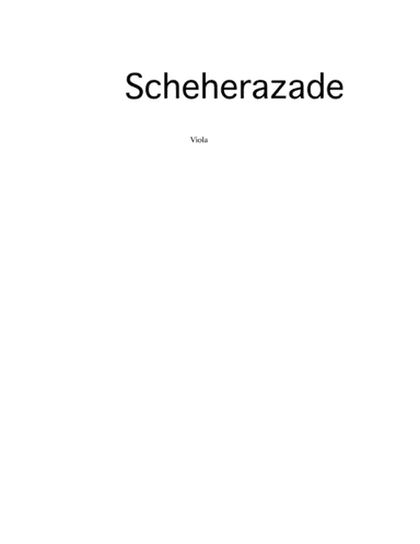 Scheherazade arranged for flute, harp and string quintet - Viola Part (arr. Catherine and David Anderson)