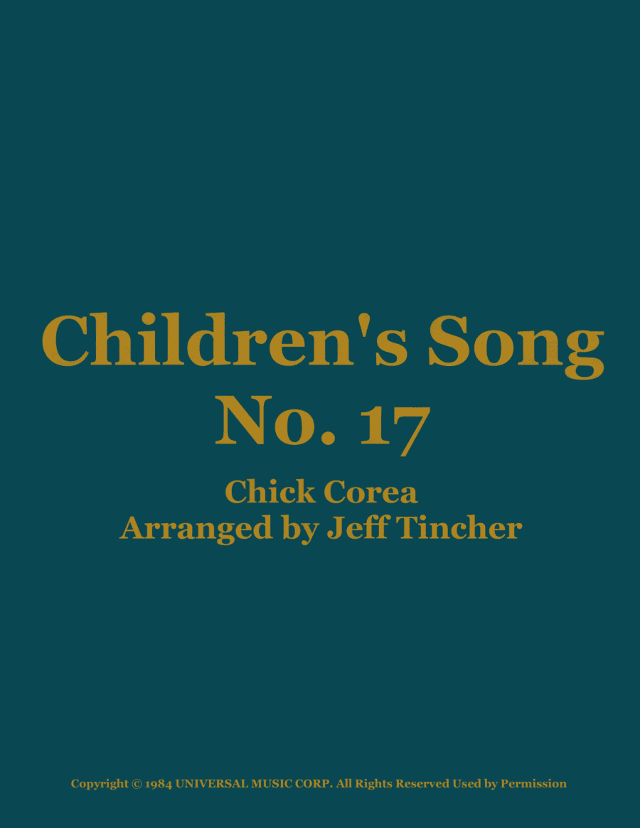 Children's Song No. 17 (arr. Jeff Tincher)