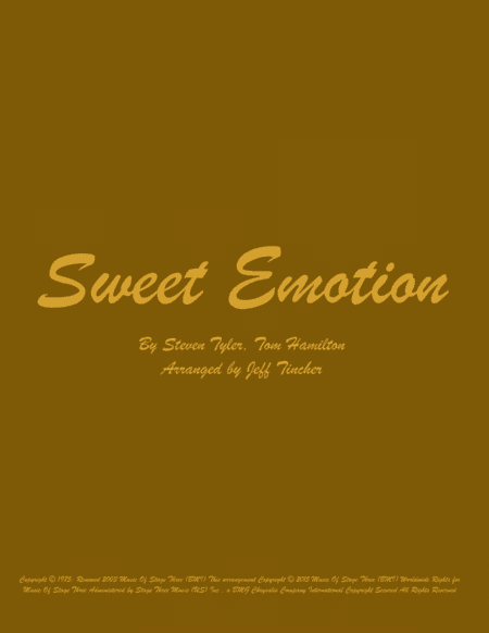 Sweet Emotion (arr. Jeff Tincher)