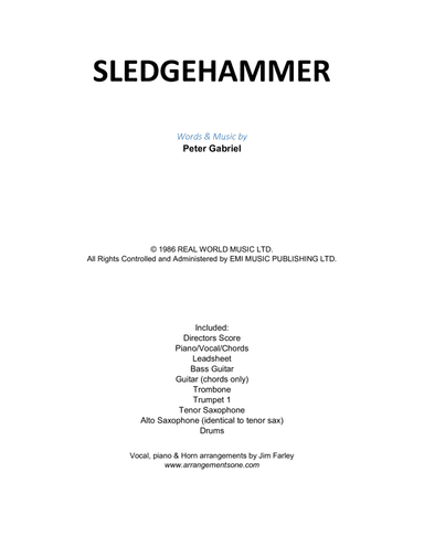 Sledgehammer (arr. Jim Farley www.arrangementsone.com)
