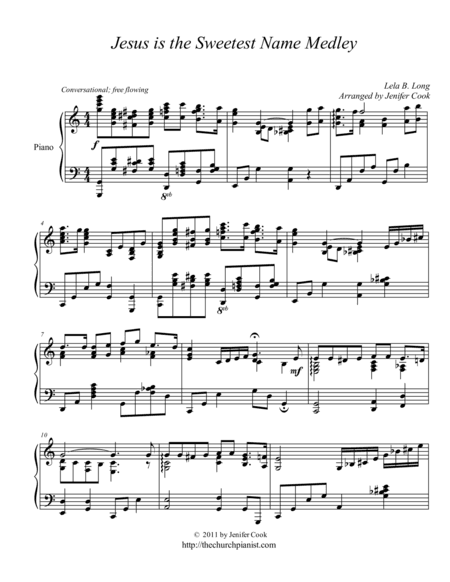 Jesus is the Sweetest Name I Know (arr. Jenifer Cook)