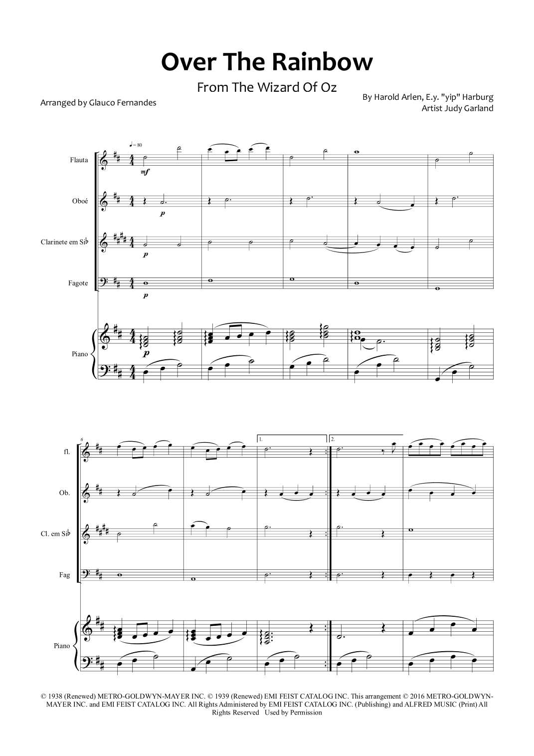 Over The Rainbow (arr. Glauco Fernandes)