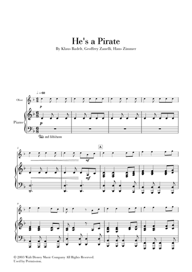 He's A Pirate (arr. Cadenza Editions)