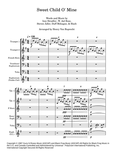 Sweet Child O' Mine (arr. Henry Von Ruprecht)