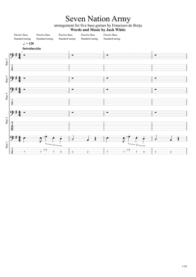 Seven Nation Army (arr. Francisco de Borja)