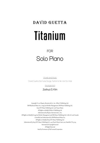 Titanium (arr. Joshua Jun S. Kim)