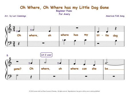 Oh Where, Oh Where Has My Little Dog Gone (arr. Lori Cummings)