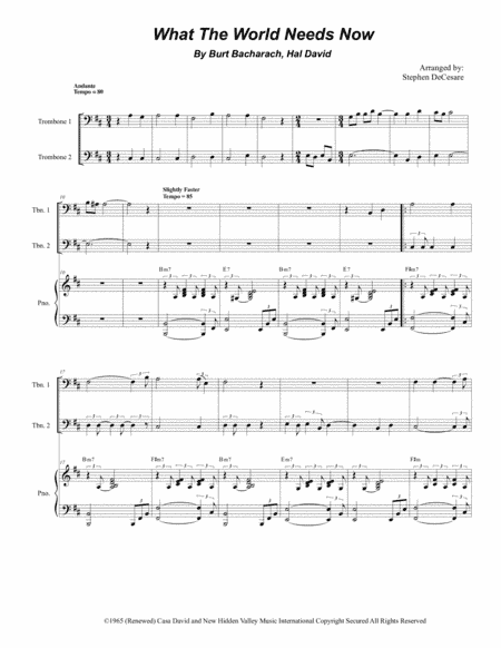 What The World Needs Now Is Love (arr. Stephen DeCesare)