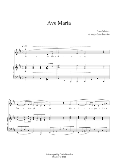 Ave Maria - Schubert D Major (arr. Cadu Barcelos)