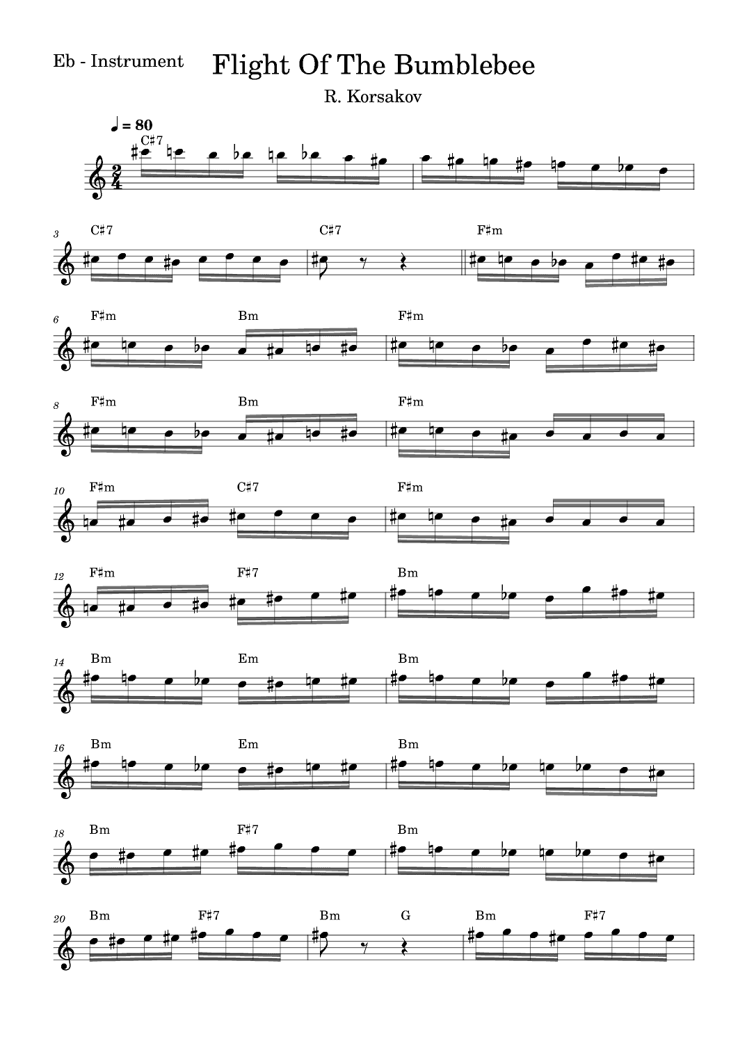 The Flight Of The Bumblebee (arr. Fabio Eduardo de Oliveira)