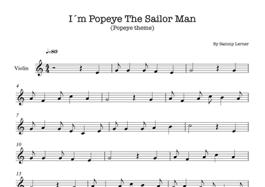 I'm Popeye The Sailor Man (arr. E.P)