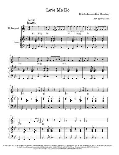 Love Me Do (arr. Tyler Adams)