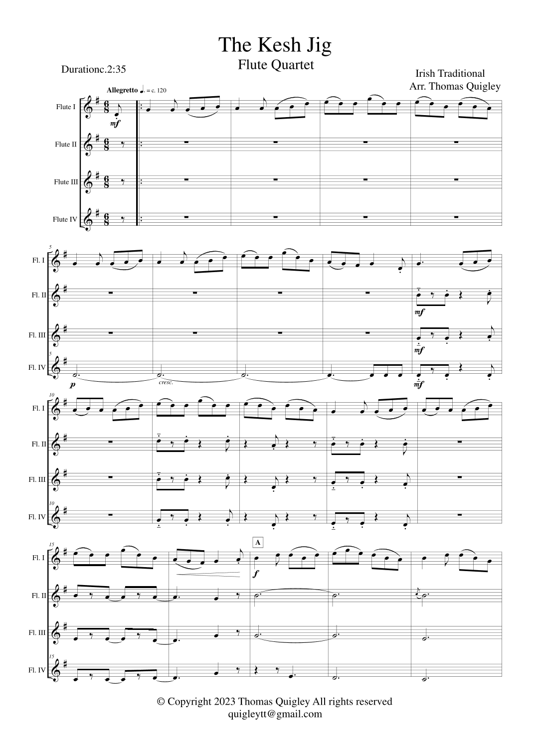 The Kesh Jig (arr. Thomas Quigley)