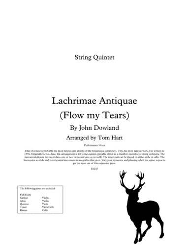 Flow my Tears (arr. Tom Hart)