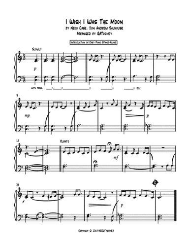 I Wish I Was The Moon (arr. GAToomey)