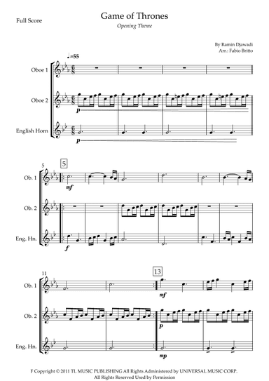 Game Of Thrones (arr. Fabio Britto)