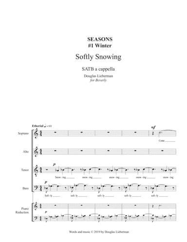 Softly Snowing - #1 from the song cycle "Seasons - A Love Story" by Douglas Lieberman